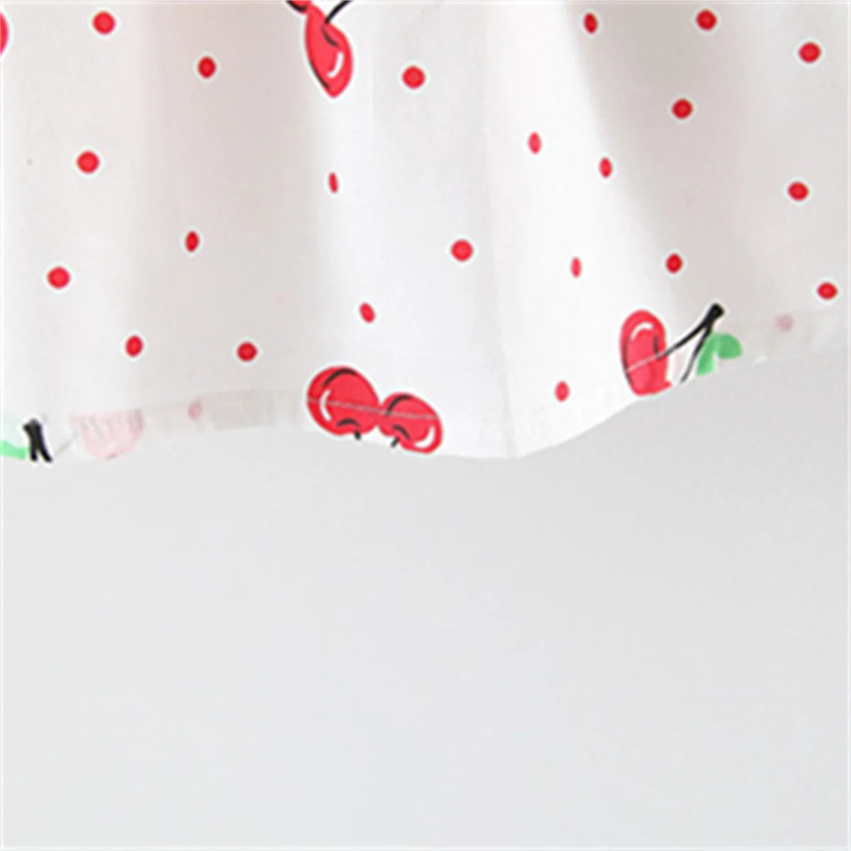 Cherry Picnic Bow Sundress & Ribbon Sun Hat Set for Baby Girls