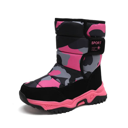Waterproof Snow Boots for Kids – Plush-Lined Winter Boots with Non-Slip Sole (Toddlers & Youth)