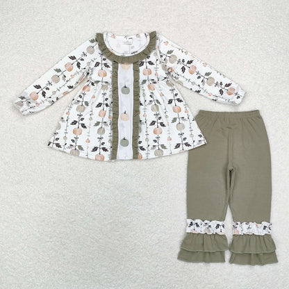 Harvest Charm Printed Two-Piece Outfit Sets for Baby & Toddler Girls