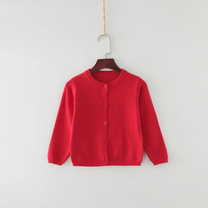 Knit Cardigan Sweater for Babies, Toddlers & Little Kids (9 Months–7 Years) – Button-Front, Embroidered Animals & Floral Details