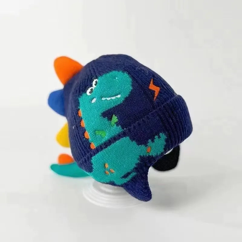 3D Dinosaur Knit Earflap Hat for Kids