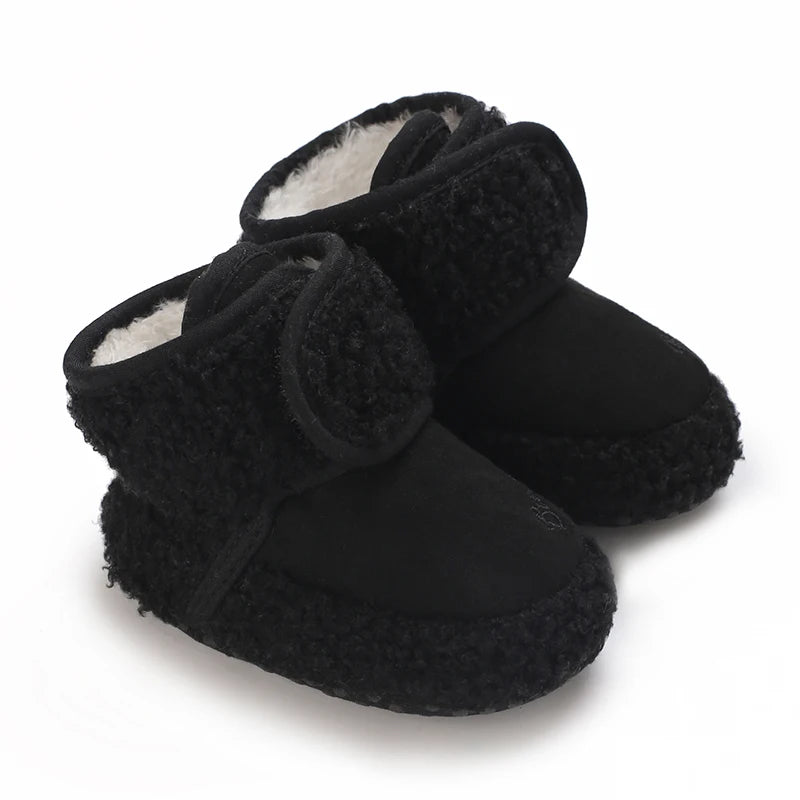 Plush-Lined Baby Booties – Winter First Walker Snow Boots (0–18 Months)