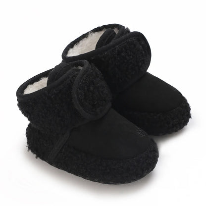 Plush-Lined Baby Booties – Winter First Walker Snow Boots (0–18 Months)