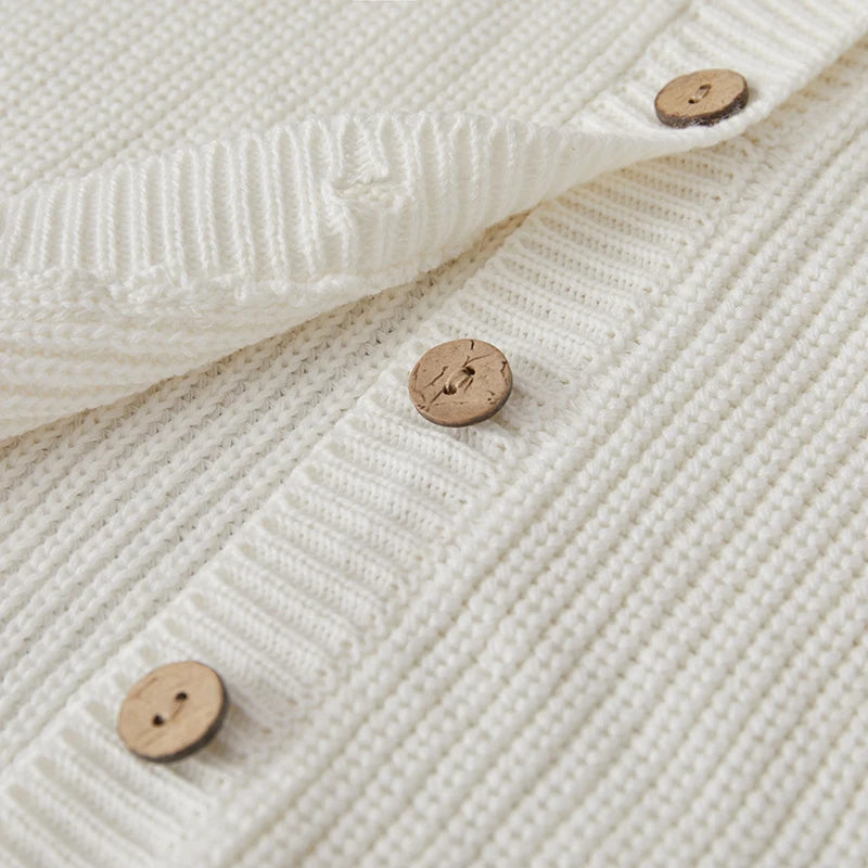 Button-Front Chunky Knit Cardigan for Girls