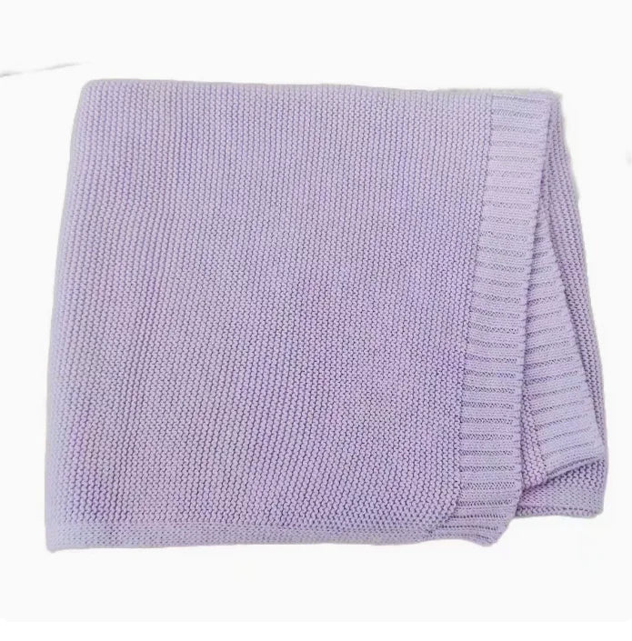 Personalized Embroidered Name Cotton Knit Baby Blanket