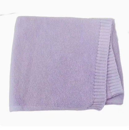 Personalized Embroidered Name Cotton Knit Baby Blanket