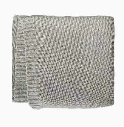 Personalized Embroidered Name Cotton Knit Baby Blanket