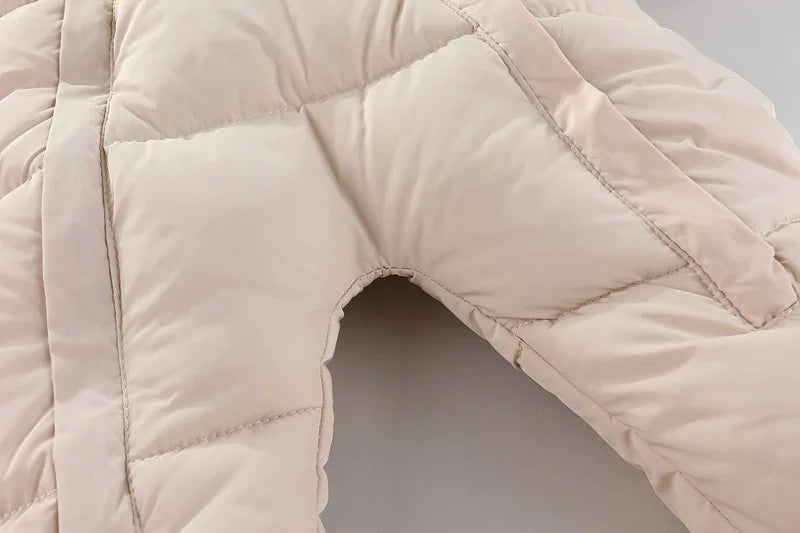 Plush-Lined Winter Baby Snowsuit with Hood & Mittens (0–18 Months)