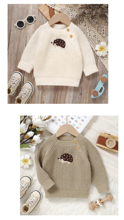 Cable-Knit Baby & Toddler Sweater – Soft Winter Pullover with Crew Neck (6 Months–3 Years)