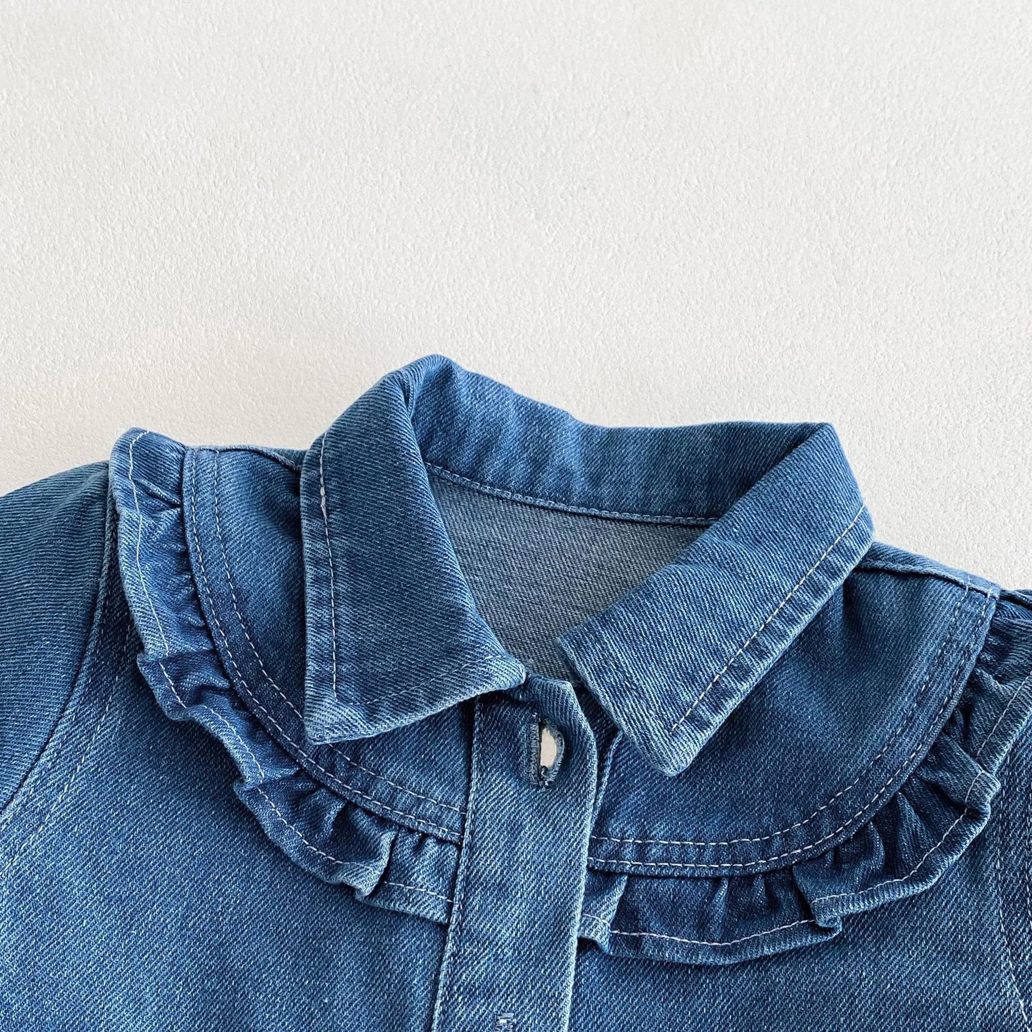 Baby Girls Ruffle Denim Jacket – Sweet Princess Style (1–6 Years)
