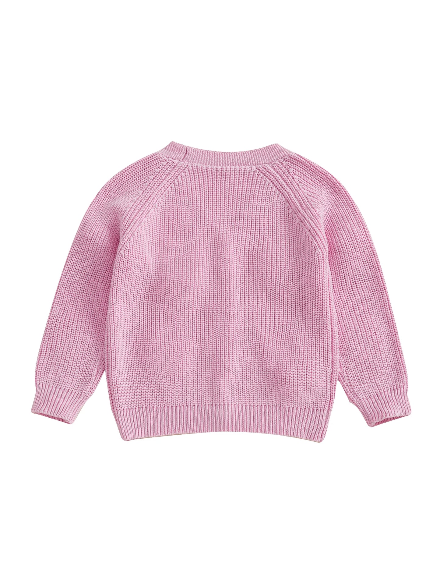 Cherry Knit Button-Up Cardigan for Toddlers and Kids – Soft V-Neck Sweater