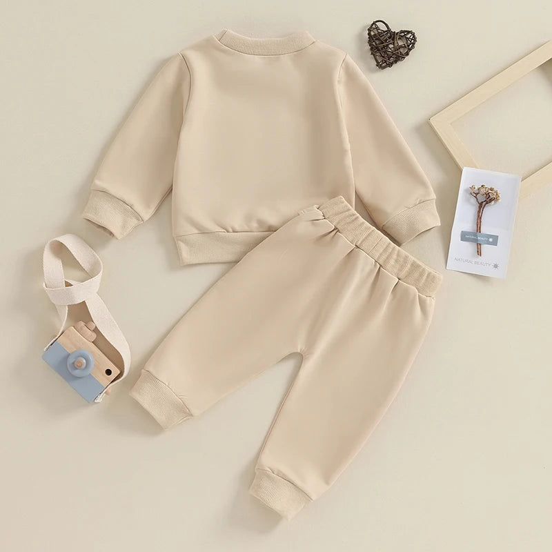 “Mama’s Boy” Baby Sweatshirt & Jogger Set – Cozy Two-Piece Outfit (0–3 Years)