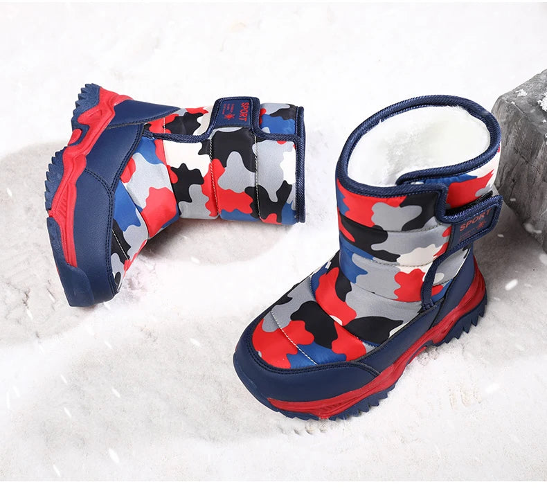 Waterproof Snow Boots for Kids – Plush-Lined Winter Boots with Non-Slip Sole (Toddlers & Youth)