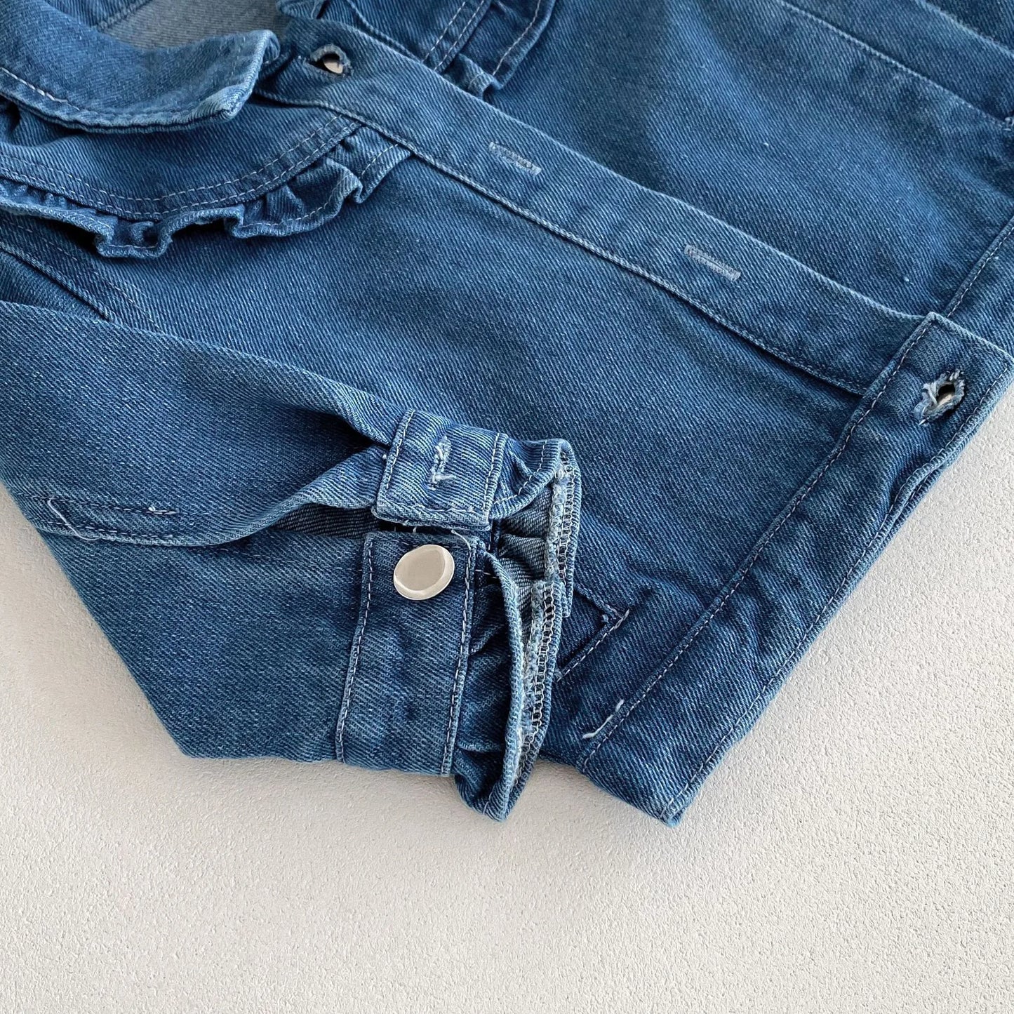 Baby Girls Ruffle Denim Jacket – Sweet Princess Style (1–6 Years)