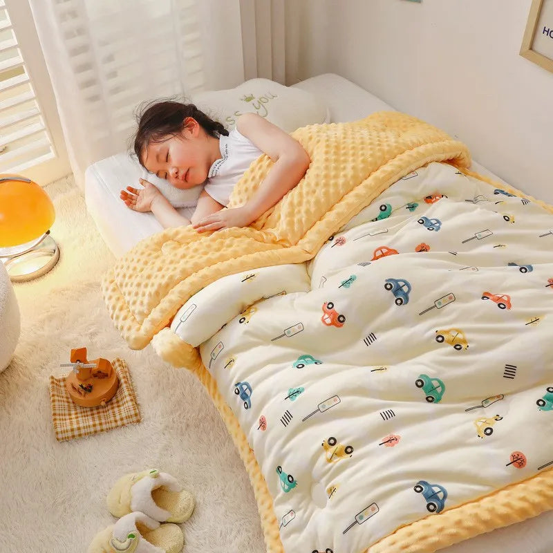 Dinosaur Print Minky Reversible Kids Blanket
