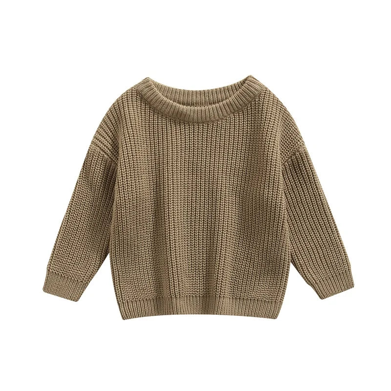 Classic Crewneck Cotton-Blend Knit Sweater for Babies & Kids