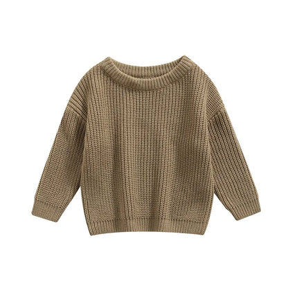 Classic Crewneck Cotton-Blend Knit Sweater for Babies & Kids