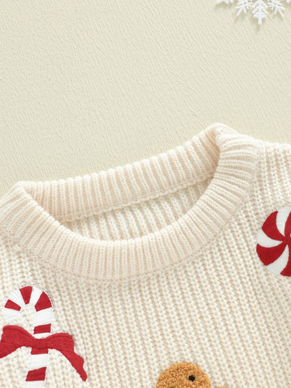 Gingerbread Knit Pullover Sweater for Babies & Toddlers