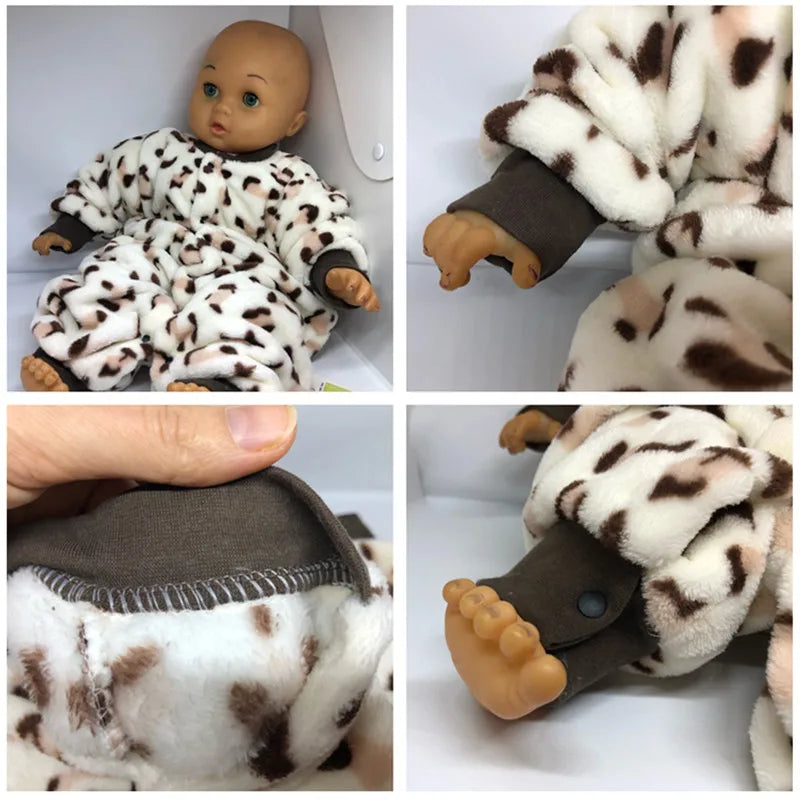 Plush Printed Fleece Romper for Babies