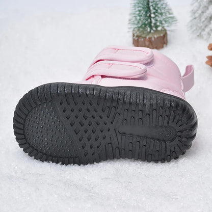 Plush-Lined Double-Strap Snow Boots for Kids