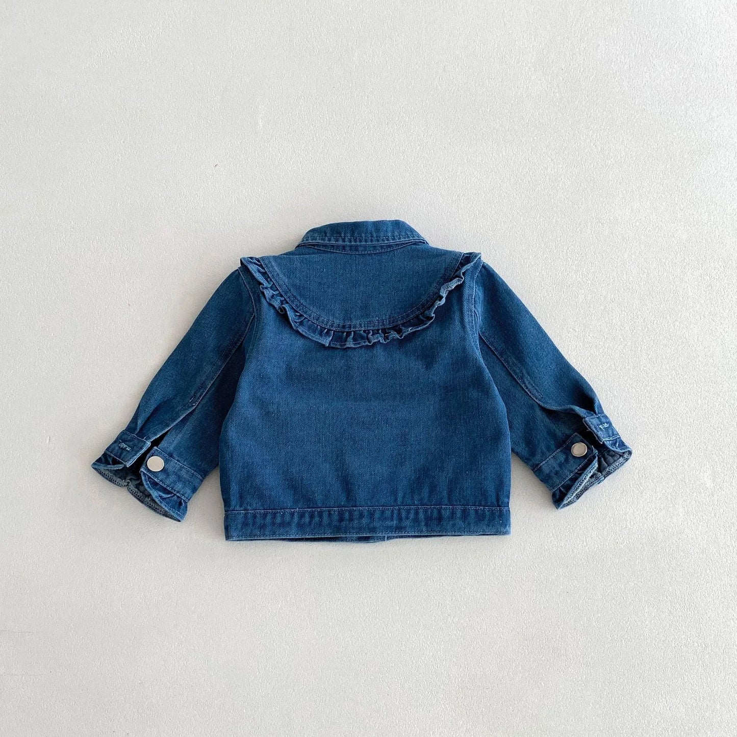Baby Girls Ruffle Denim Jacket – Sweet Princess Style (1–6 Years)
