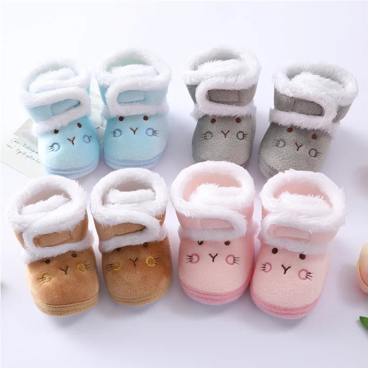 Soft Plush Bear Baby Booties – Cozy Winter First Walkers (0–18 Months)