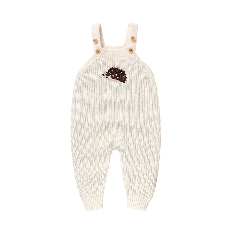Knitted Animal Overall Romper for Babies