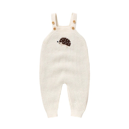 Knitted Animal Overall Romper for Babies