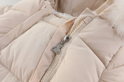 Plush-Lined Winter Baby Snowsuit with Hood & Mittens (0–18 Months)
