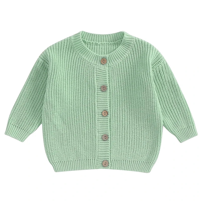 Button-Front Chunky Knit Cardigan for Girls