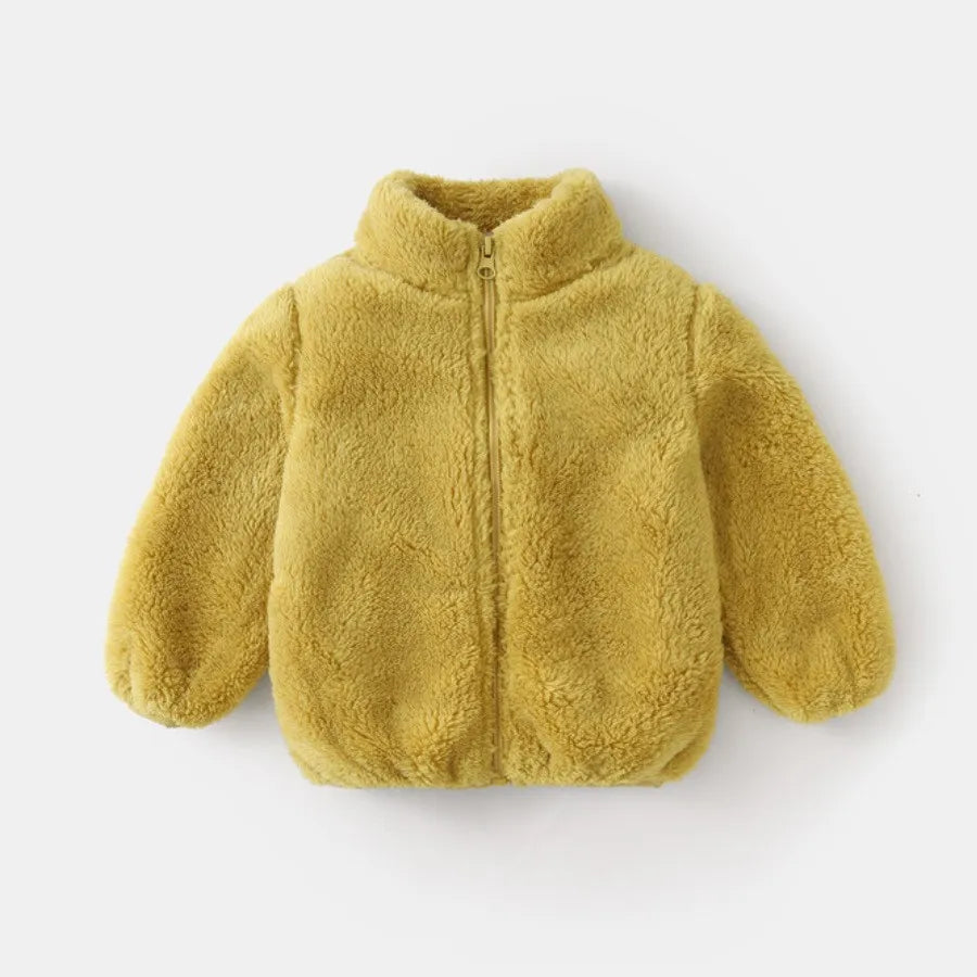 Plush Teddy Fleece Zip Jacket for Babies & Kids