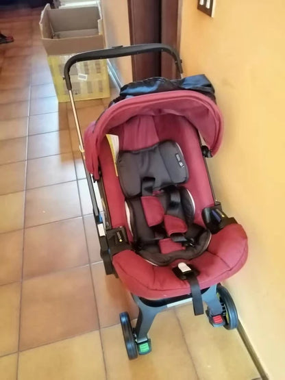 Car Seat Stroller Hybrid – 3-in-1 Infant Travel System with One-Click Wheels