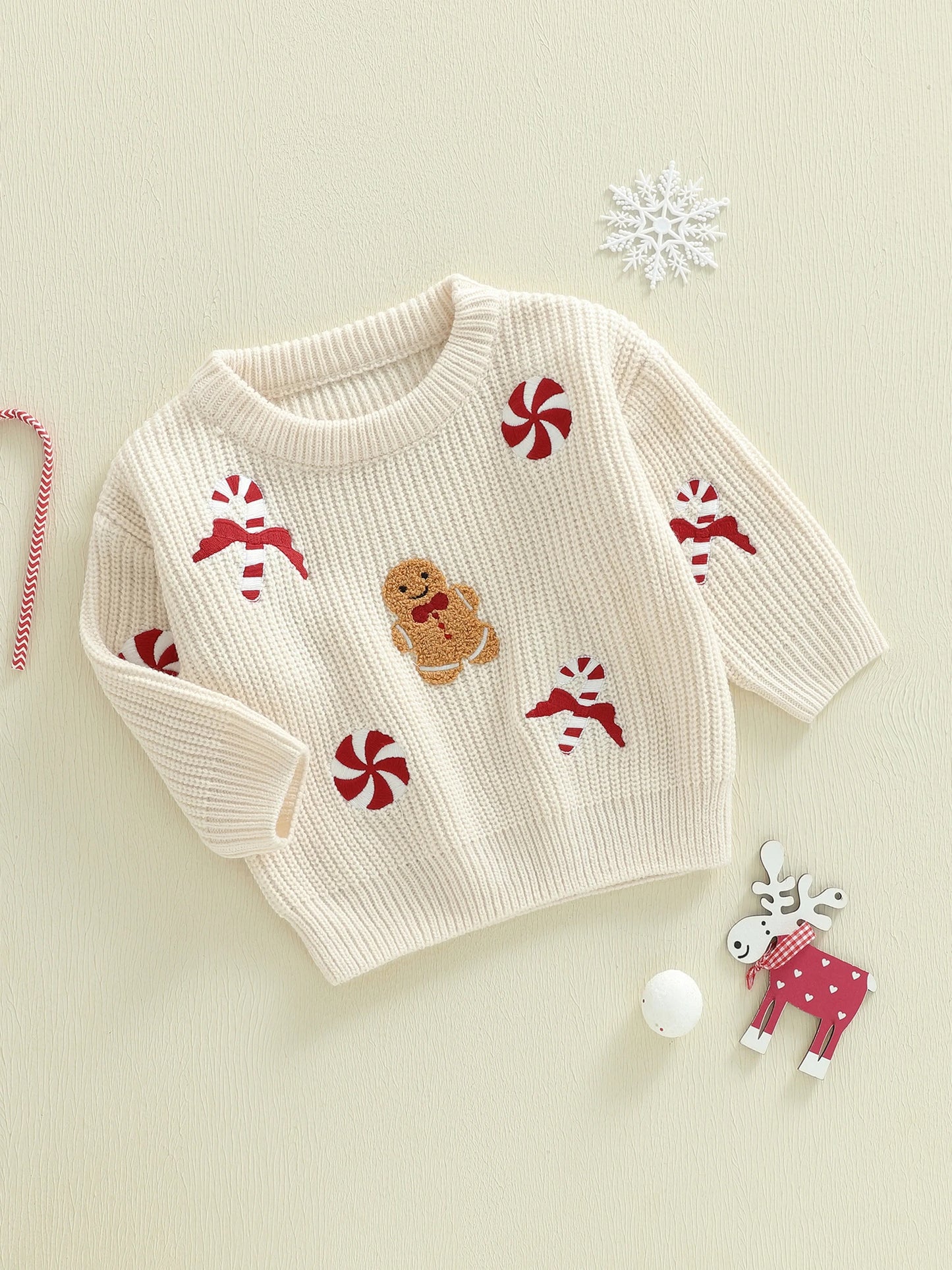 Gingerbread Knit Pullover Sweater for Babies & Toddlers