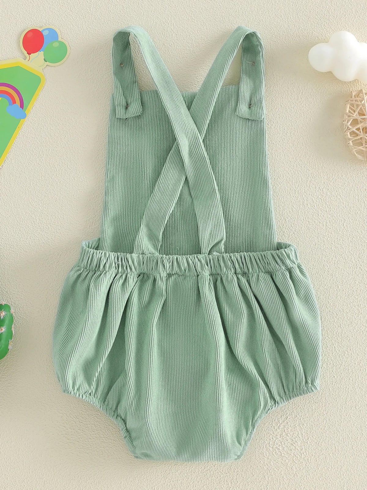Wild One First Birthday Corduroy Overall Romper