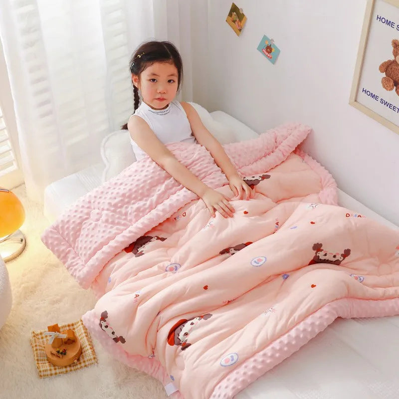 Dinosaur Print Minky Reversible Kids Blanket