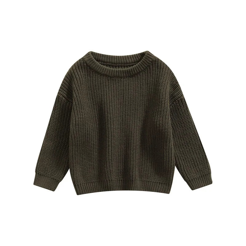 Classic Crewneck Cotton-Blend Knit Sweater for Babies & Kids