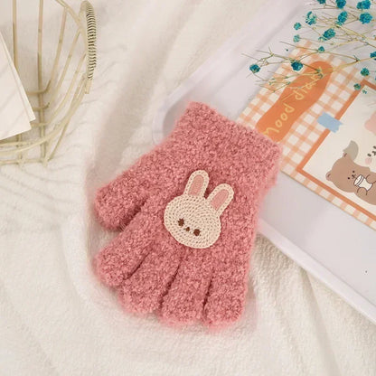 Soft Cartoon Winter Gloves for Toddlers (Ages 1–3)