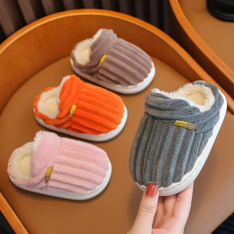 Cozy Winter Slippers for Kids – Plush-Lined, Non-Slip Indoor Shoes (Toddlers & Kids)