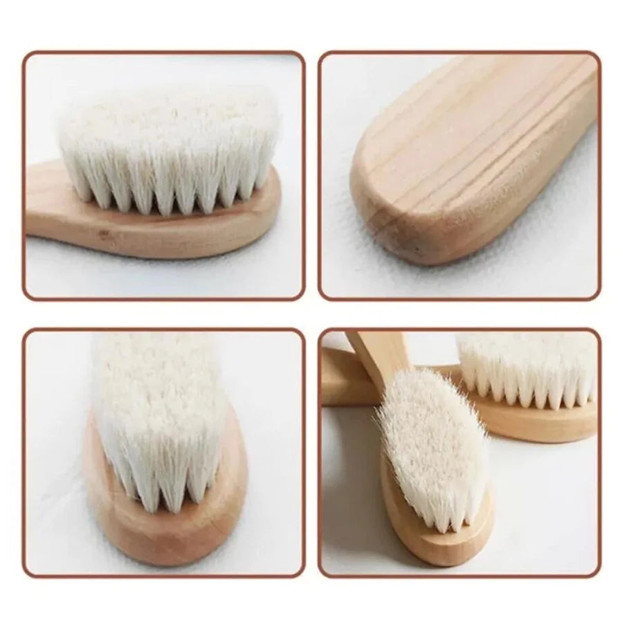 Natural Wooden Baby Hair Brush & Comb Set – 2 Pieces
