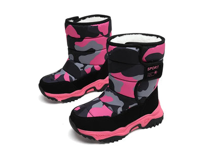 Waterproof Snow Boots for Kids – Plush-Lined Winter Boots with Non-Slip Sole (Toddlers & Youth)