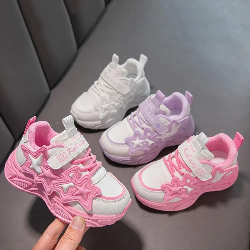 Layered Star Chunky Hook-and-Loop Sneakers for Kids
