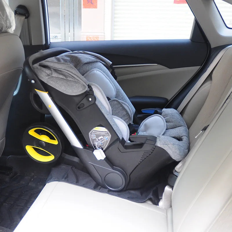 Car Seat Stroller Hybrid – 3-in-1 Infant Travel System with One-Click Wheels