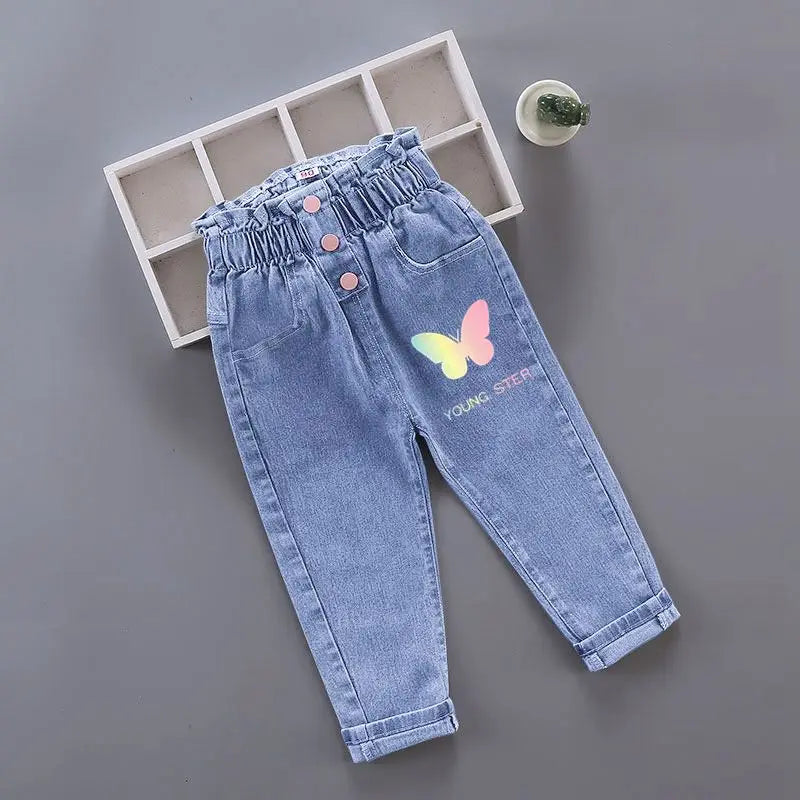Playful Print Straight-Leg Jeans for Girls
