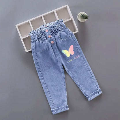 Playful Print Straight-Leg Jeans for Girls