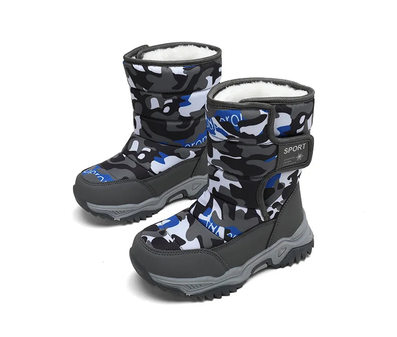 Waterproof Snow Boots for Kids – Plush-Lined Winter Boots with Non-Slip Sole (Toddlers & Youth)