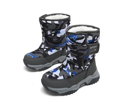 Waterproof Snow Boots for Kids – Plush-Lined Winter Boots with Non-Slip Sole (Toddlers & Youth)