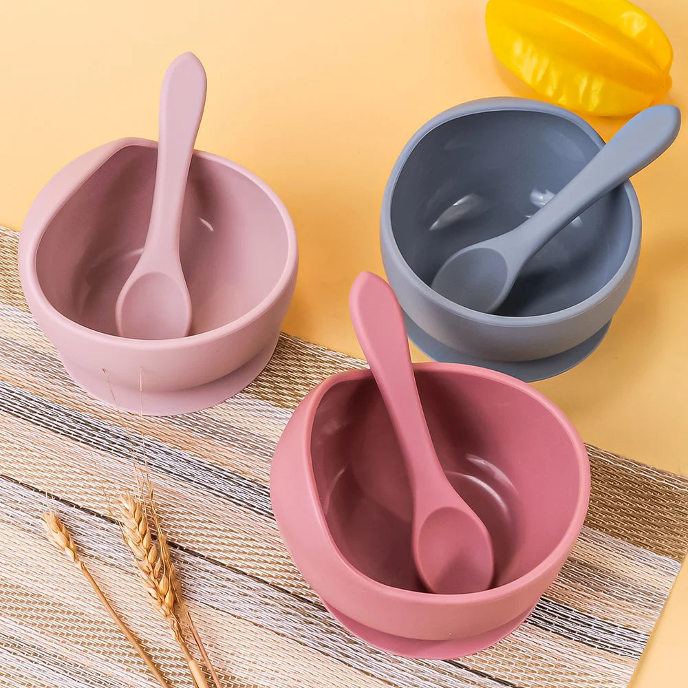 Suction Silicone Baby Bowl & Spoon Set