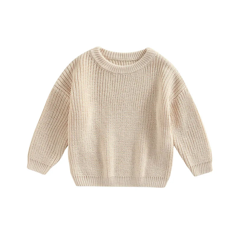 Classic Crewneck Cotton-Blend Knit Sweater for Babies & Kids