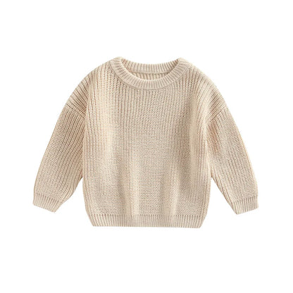 Classic Crewneck Cotton-Blend Knit Sweater for Babies & Kids