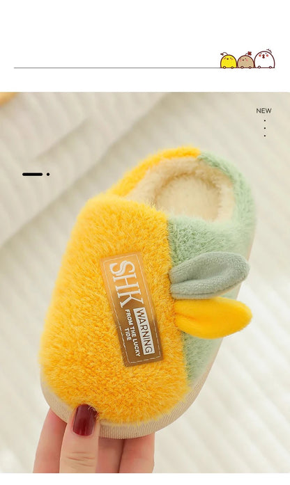 Plush Bunny Ear Kids Slippers – Warm Non-Slip Indoor Shoes for Toddlers & Kids